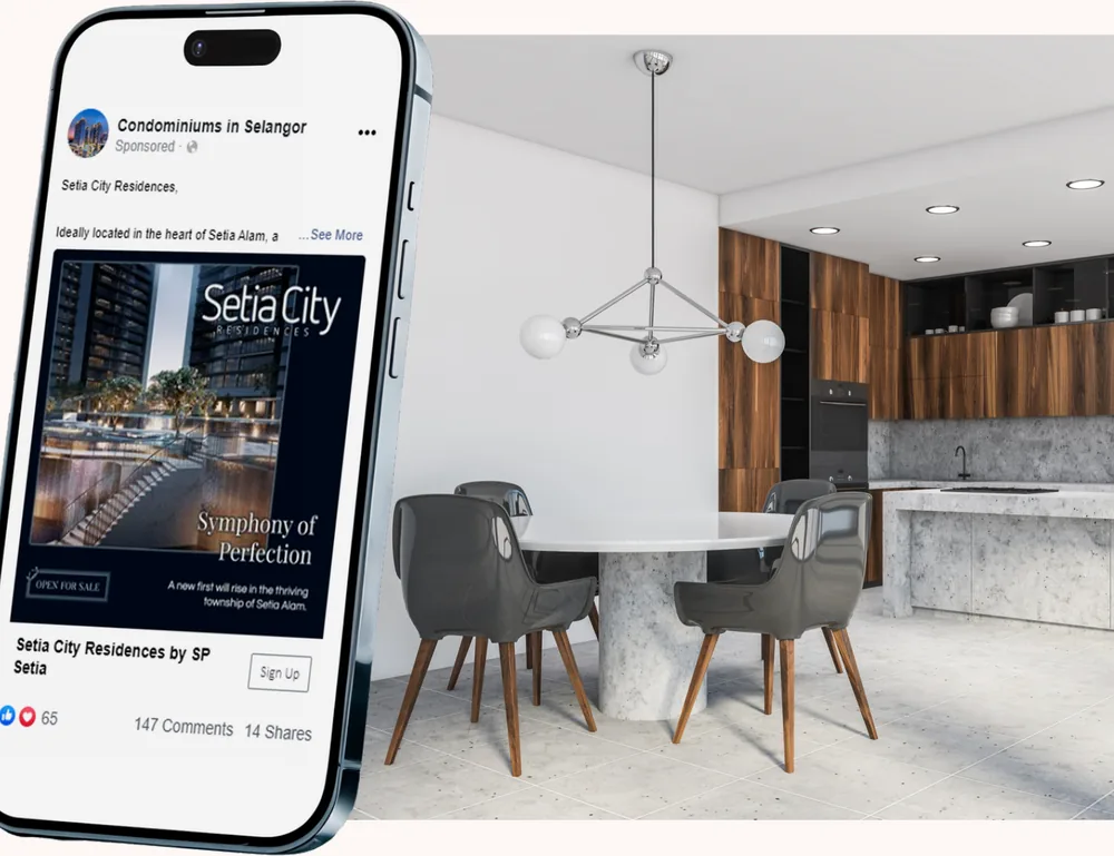 Setia City Residences campaign — RM12.28 per lead vs RM30–40 industry average