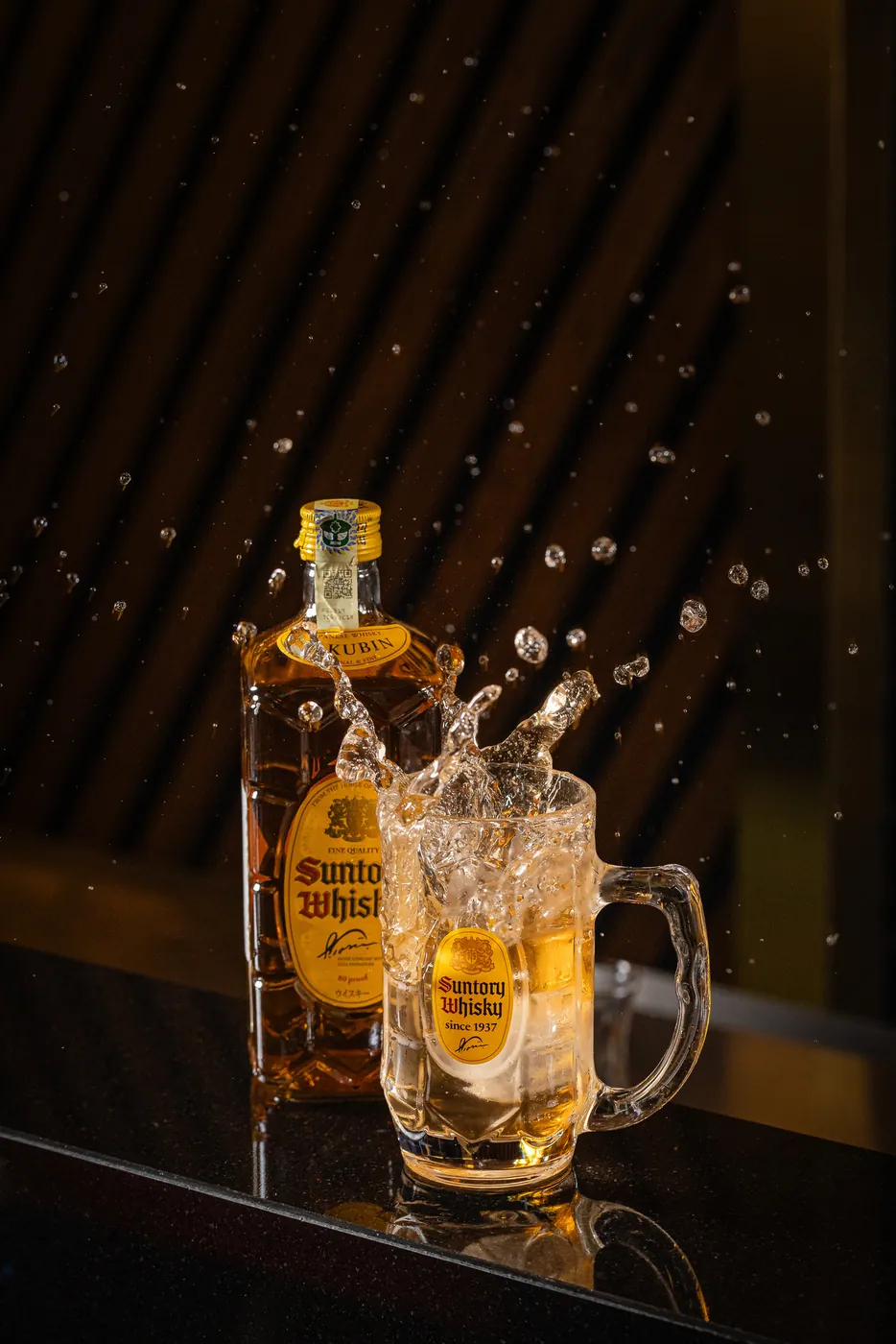 Whisky highball beverage photography
