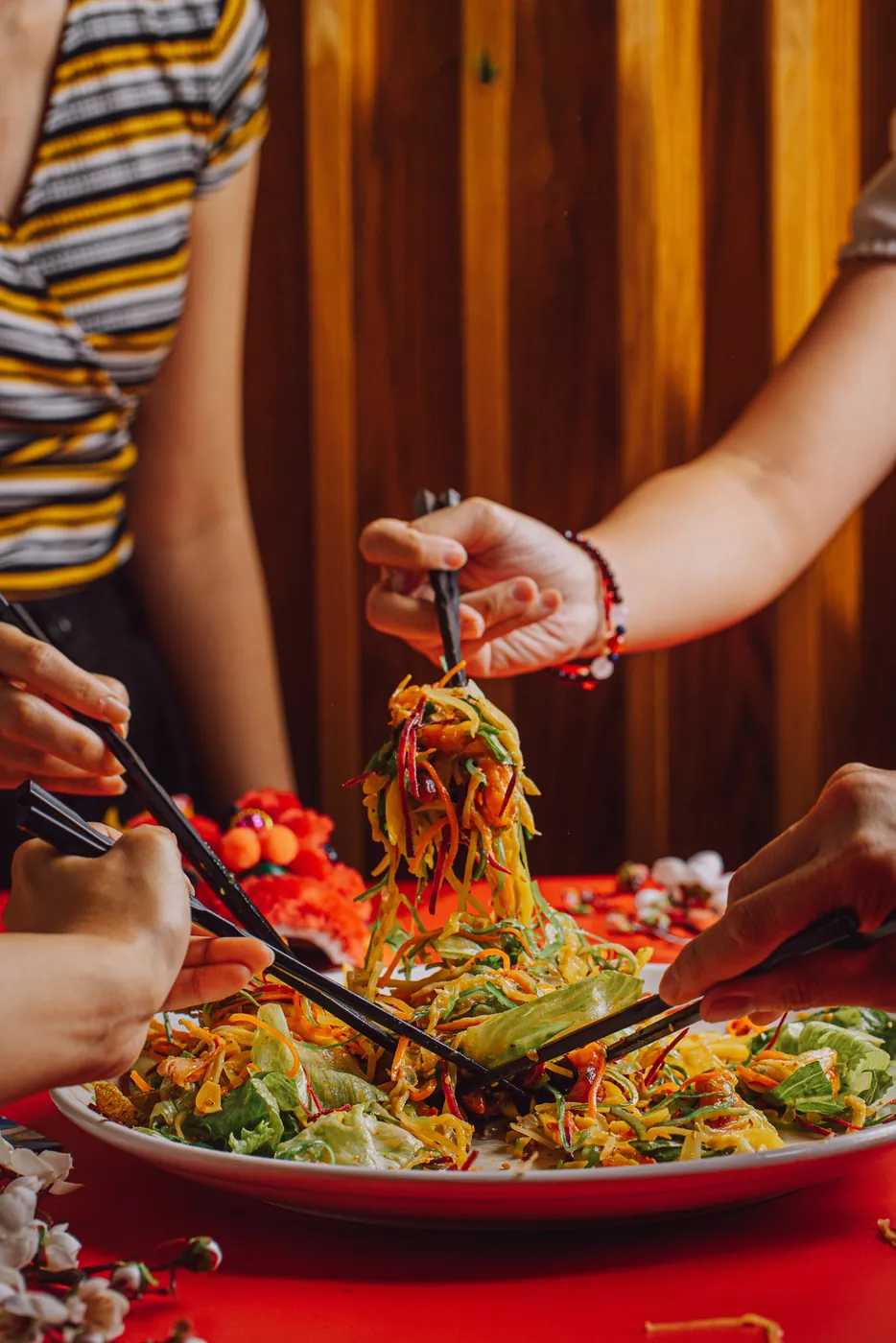 Yee sang food photography