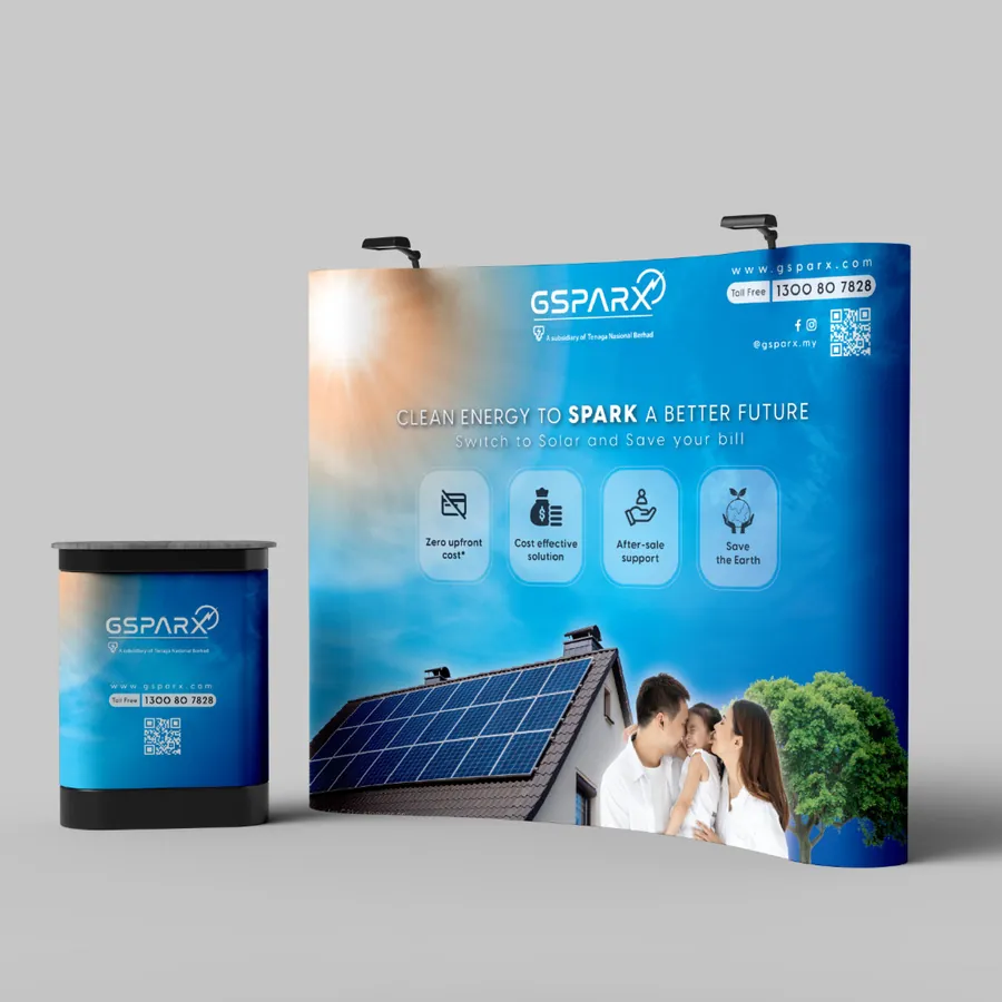 GSPARX exhibition booth backdrop