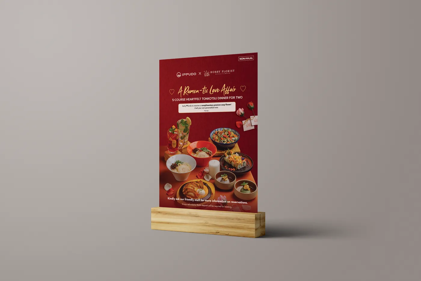 Restaurant table tent menu