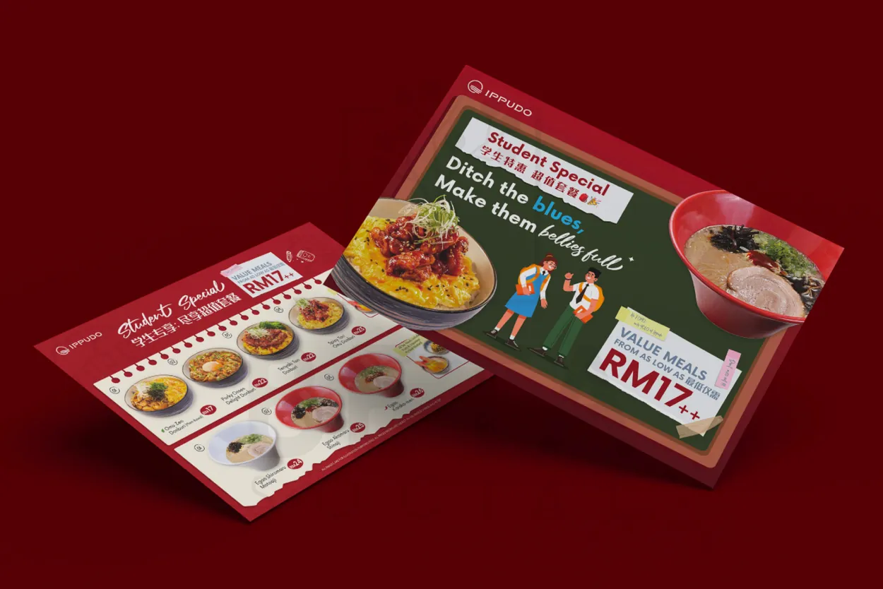Restaurant menu flyer