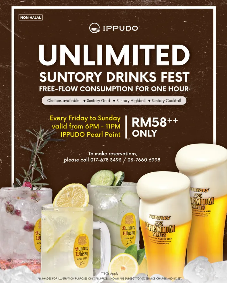 Ippudo Suntory Drinks Fest promotion
