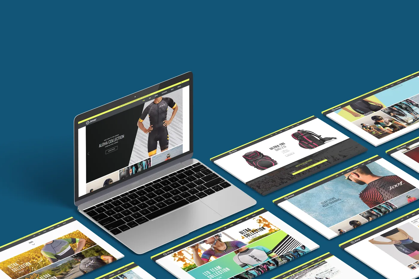 E-commerce website design mockup