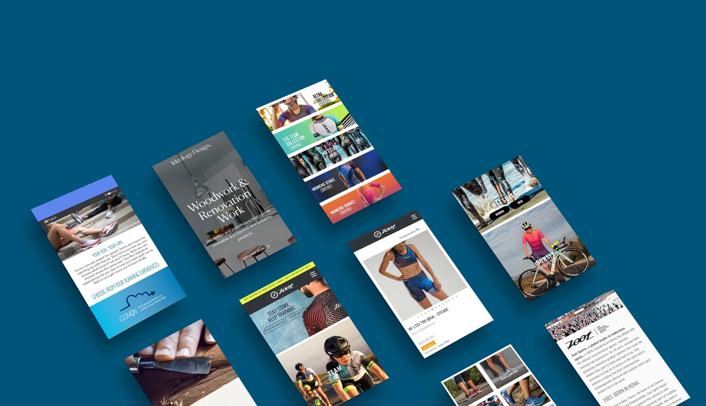 Responsive website designs showcase